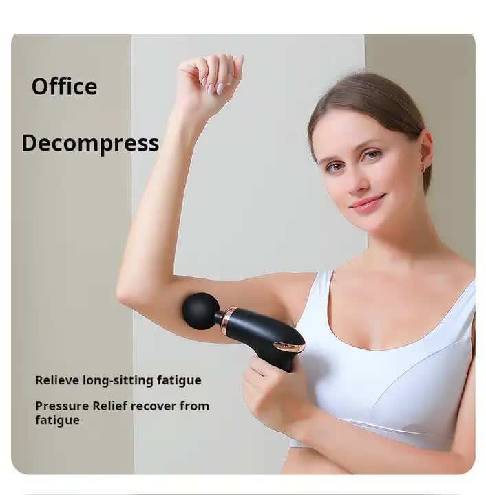 NNEDSZ Pink Massage Gun - 6-Speed Deep Tissue Massager with 4 Professional Massage Heads